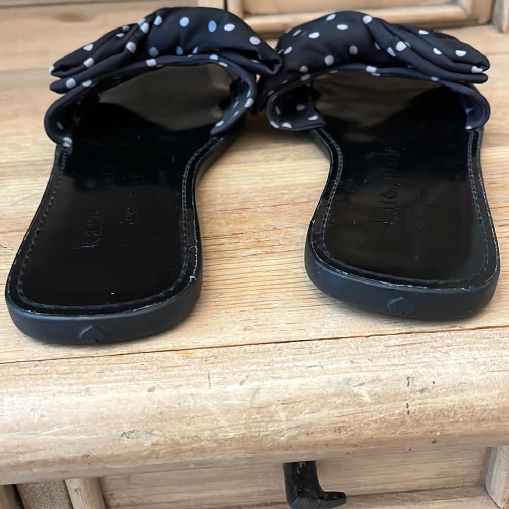 Kate Spade “Bikini” Sandals Slides Polka Dot Bow Neoprene Size 8 - Picture 5 of 10